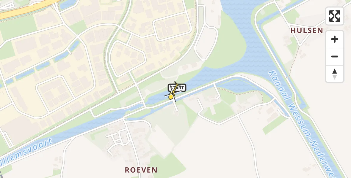 Routekaart van de vlucht: Lifeliner 3 naar Nederweert