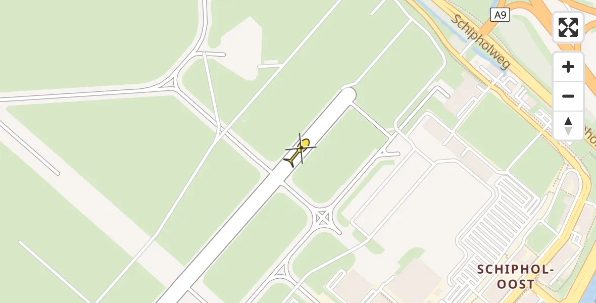 Vluchtroute Politiehelikopter van Schiphol naar Schiphol