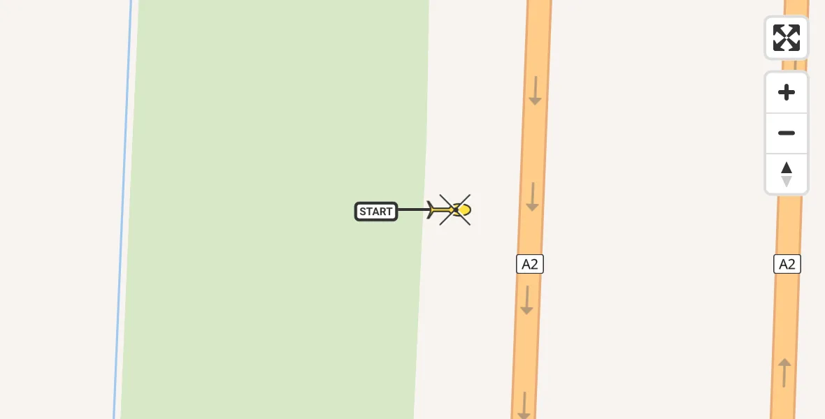 Routekaart van de vlucht: Traumahelikopter naar Zaltbommel