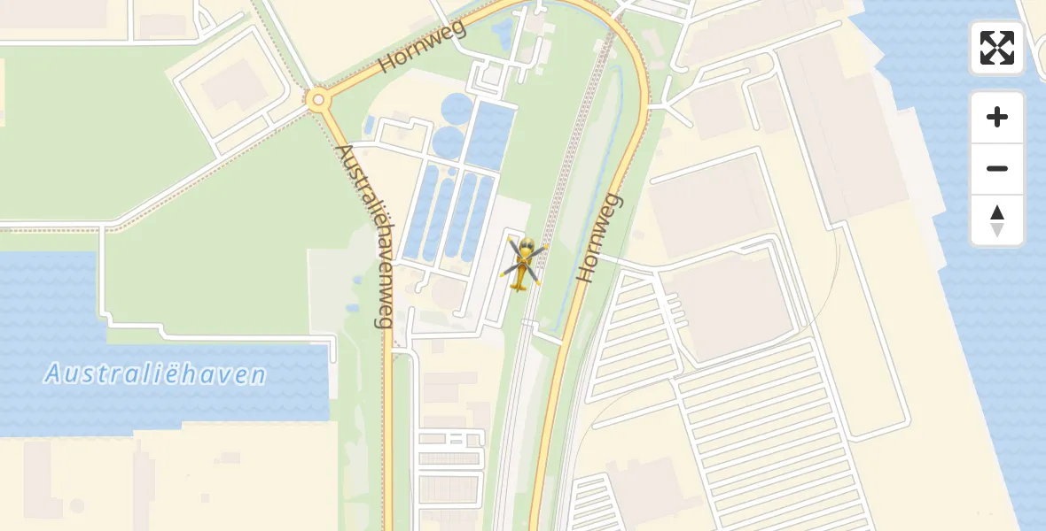 Vluchtroute Traumahelikopter Amsterdam Heliport - Amsterdam Heliport, 06 december 2023, 18:28