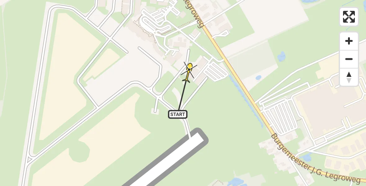 Routekaart van de vlucht: Lifeliner 4 naar Groningen Airport Eelde