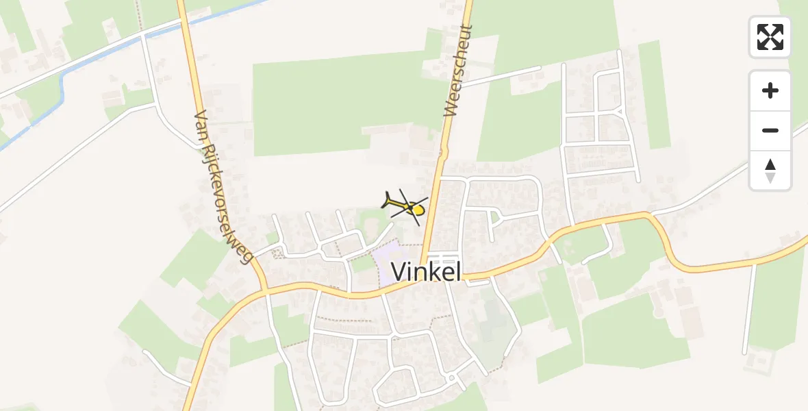 Routekaart van de vlucht: Traumahelikopter naar Vinkel