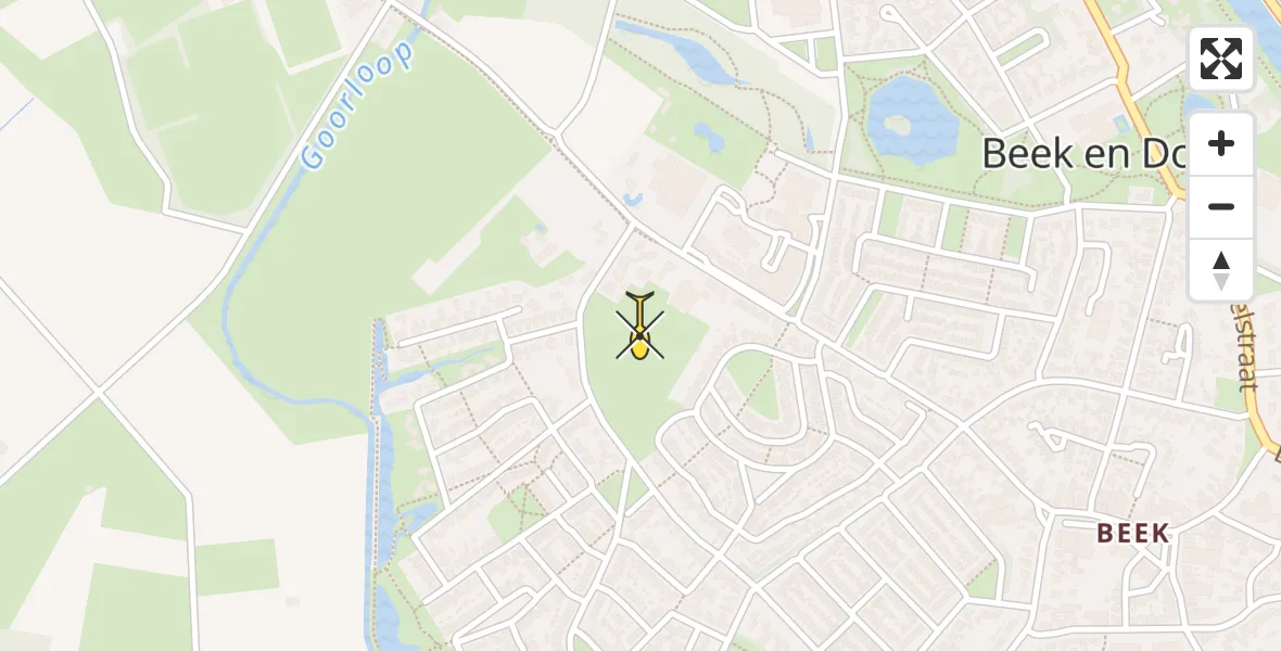 Routekaart van de vlucht: Lifeliner 3 naar Beek en Donk