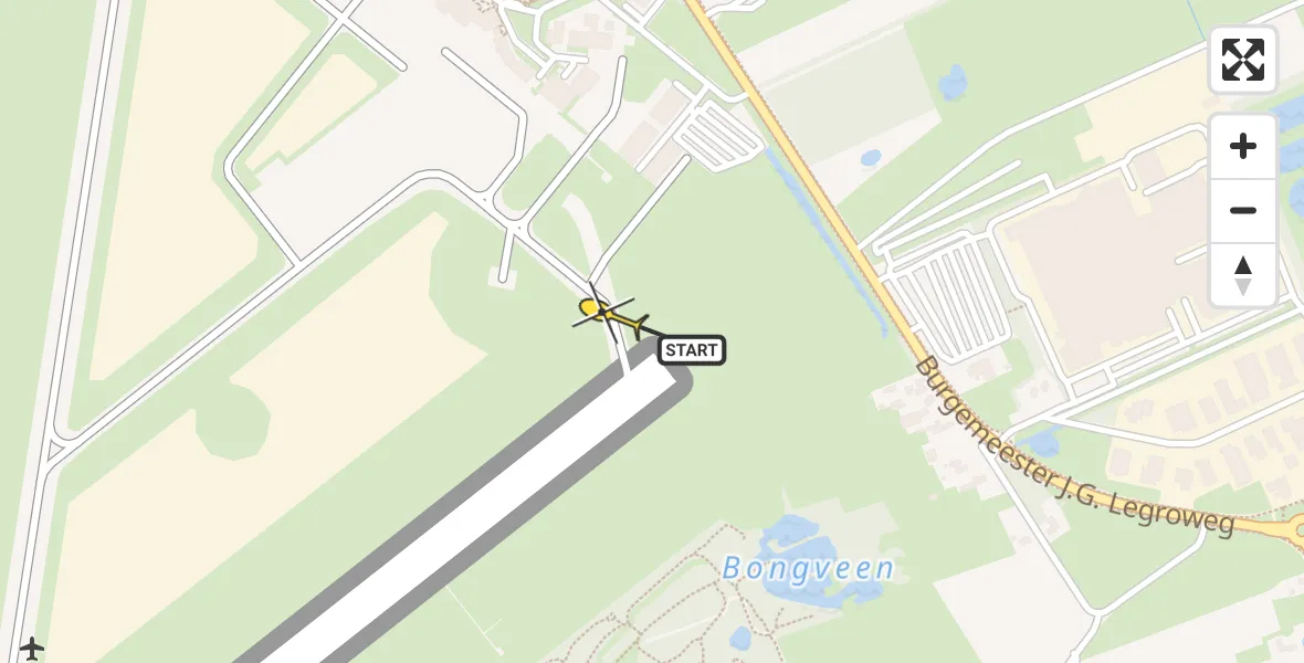 Routekaart van de vlucht: Lifeliner 4 naar Groningen Airport Eelde