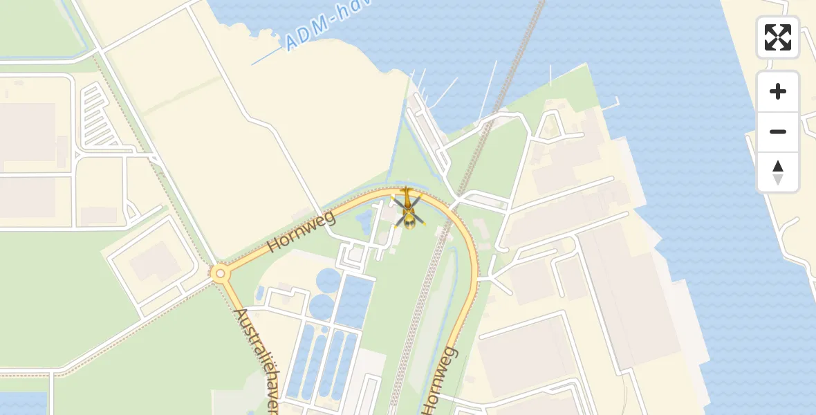 Vluchtroute Traumahelikopter Amsterdam Heliport - Amsterdam Heliport, 09 december 2023, 11:31