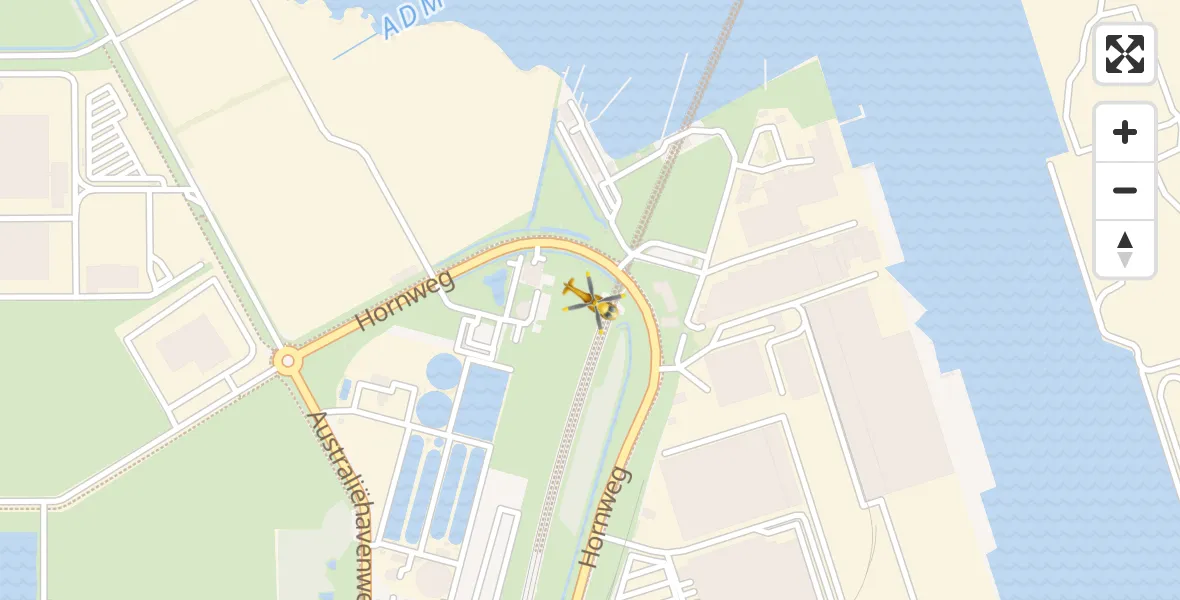 Vluchtroute Traumahelikopter Amsterdam Heliport - Amsterdam Heliport, 11 december 2023, 09:26