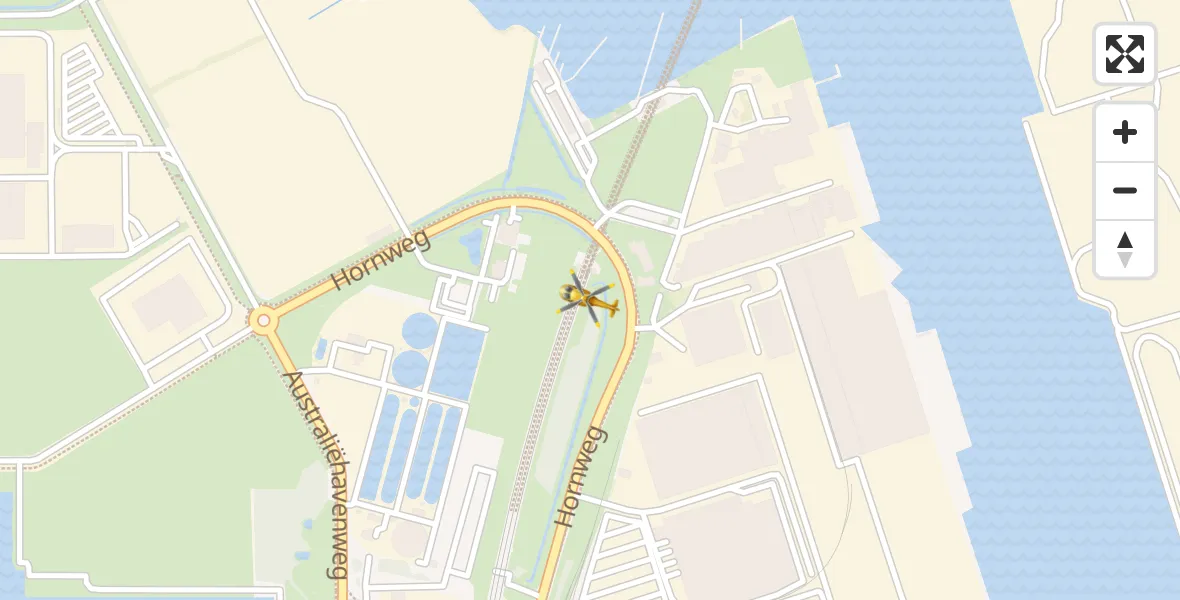 Vluchtroute Traumahelikopter Amsterdam Heliport - Amsterdam Heliport, 11 december 2023, 14:14