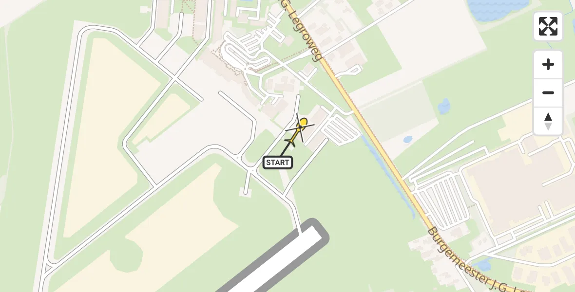 Routekaart van de vlucht: Lifeliner 4 naar Groningen Airport Eelde