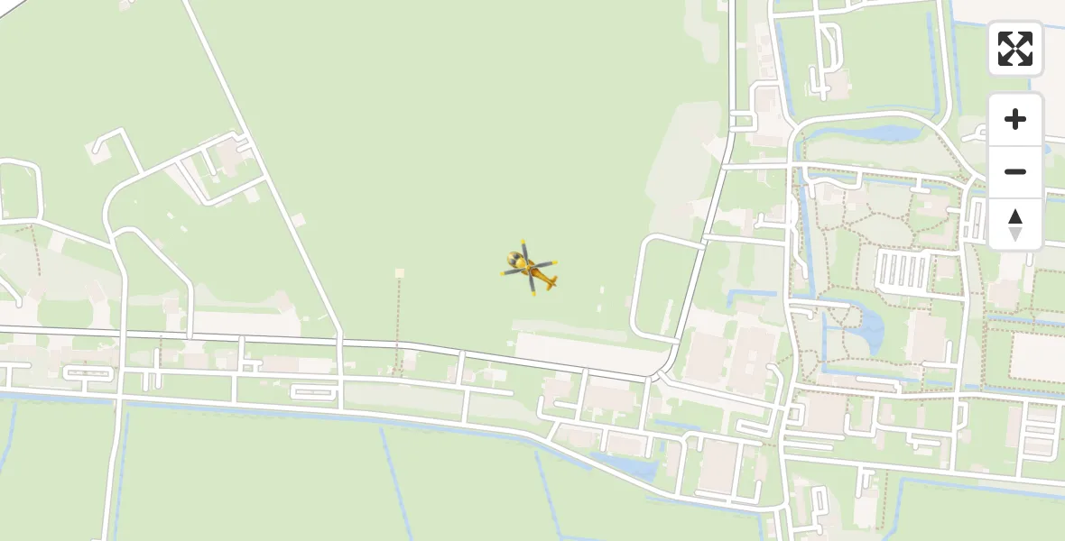 Vluchtroute Ambulancehelikopter Vliegbasis Leeuwarden - Vliegbasis Leeuwarden, 12 december 2023, 01:01