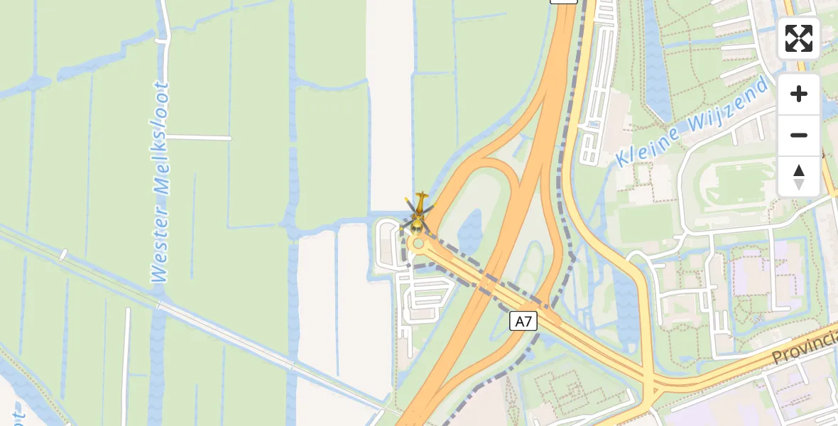Vluchtroute Traumahelikopter Berkhout - Berkhout, 12 december 2023, 01:53