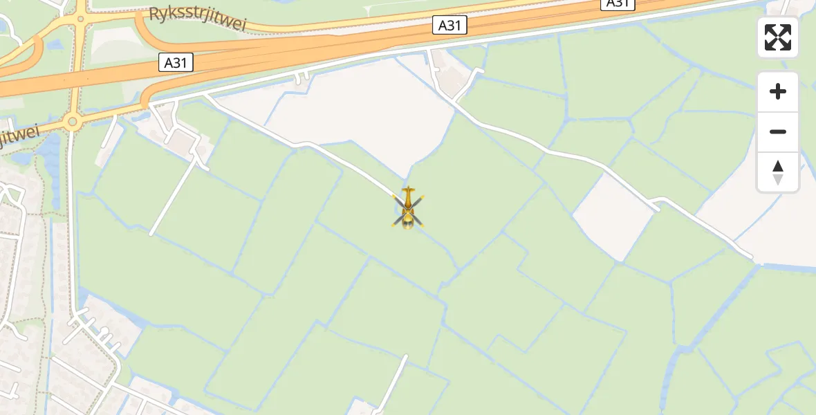 Vluchtroute Ambulancehelikopter Dronryp - Dronryp, 12 december 2023, 05:59