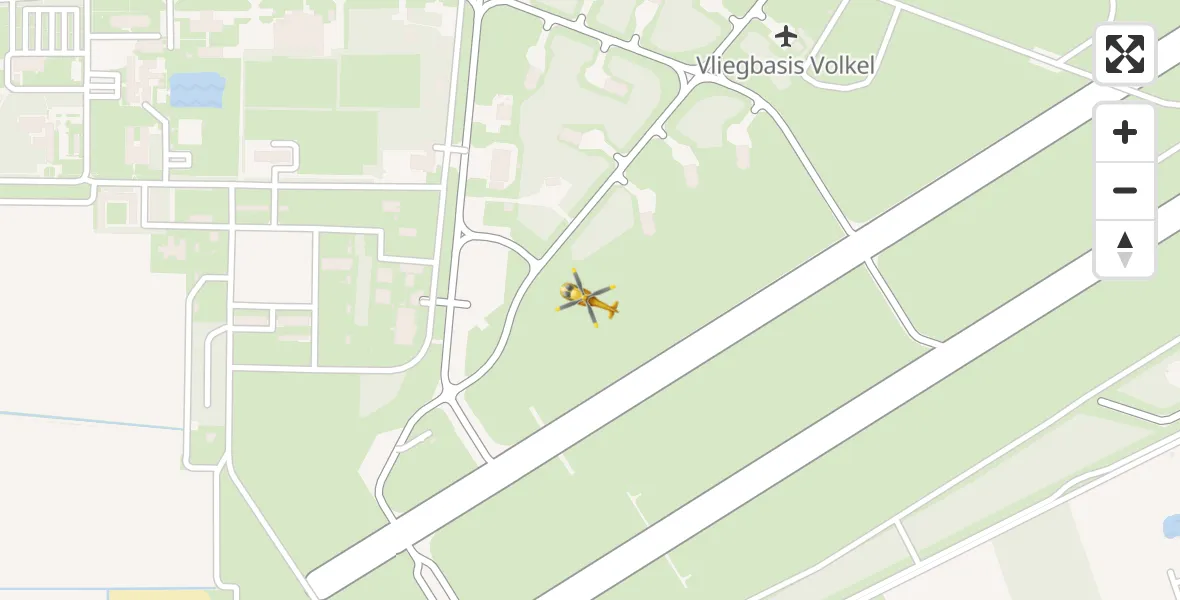 Routekaart van de vlucht: Lifeliner 3 naar Vliegbasis Volkel