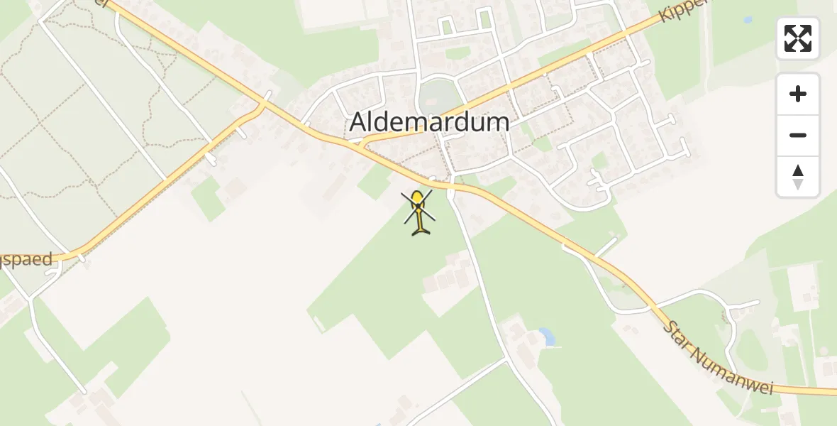 Routekaart van de vlucht: Lifeliner 4 naar Oudemirdum