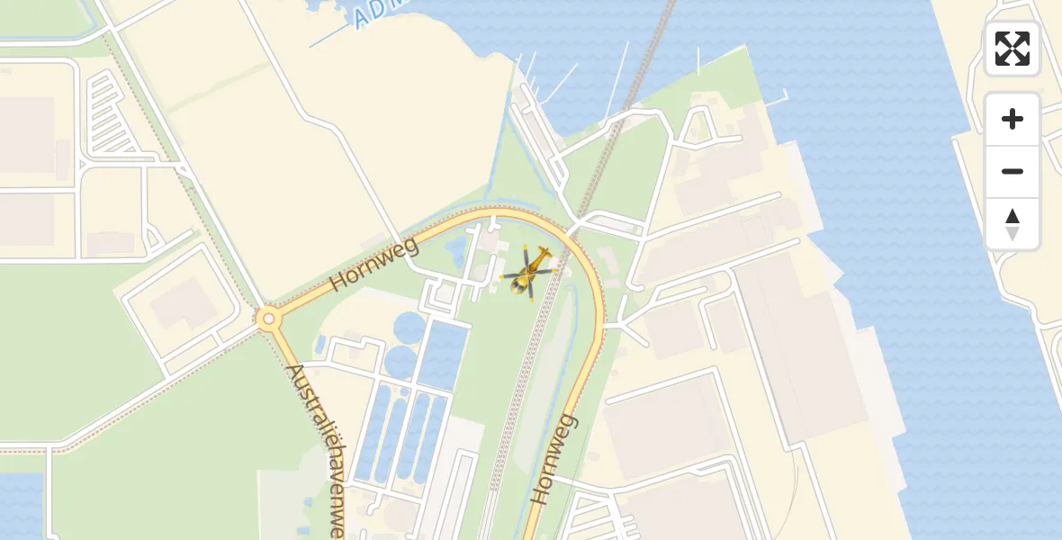 Vluchtroute Traumahelikopter Amsterdam Heliport - Amsterdam Heliport, 14 december 2023, 13:25