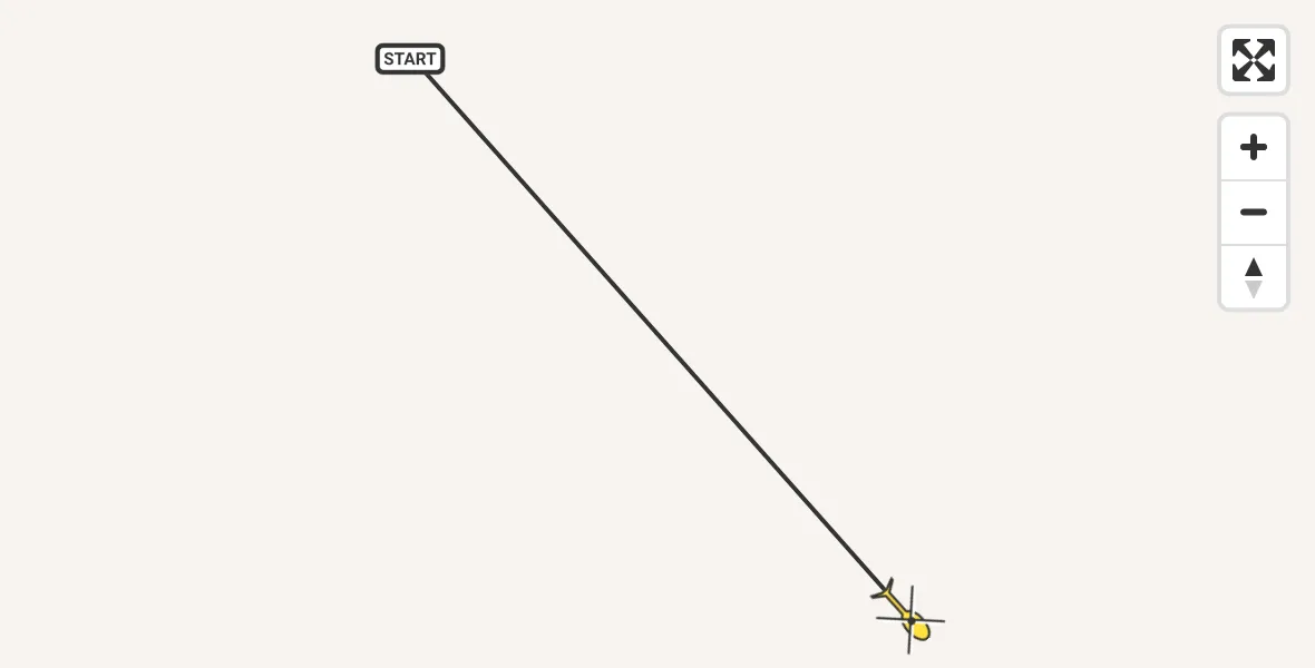 Routekaart van de vlucht: Ambulancehelikopter naar 