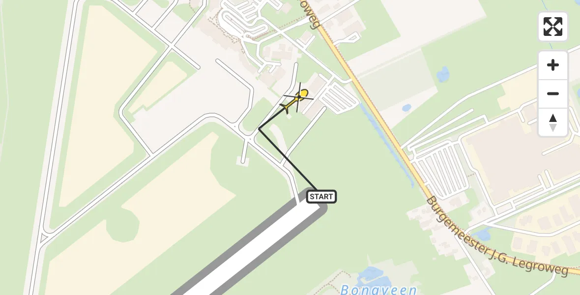 Routekaart van de vlucht: Lifeliner 4 naar Groningen Airport Eelde