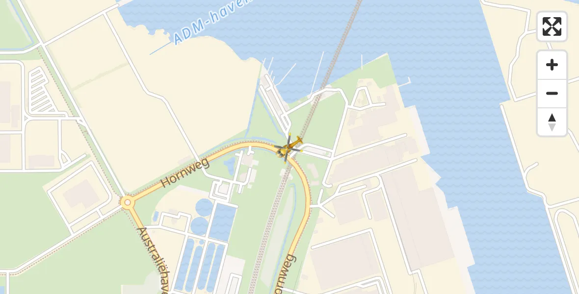 Vluchtroute Traumahelikopter Amsterdam Heliport - Amsterdam Heliport, 14 december 2023, 20:00