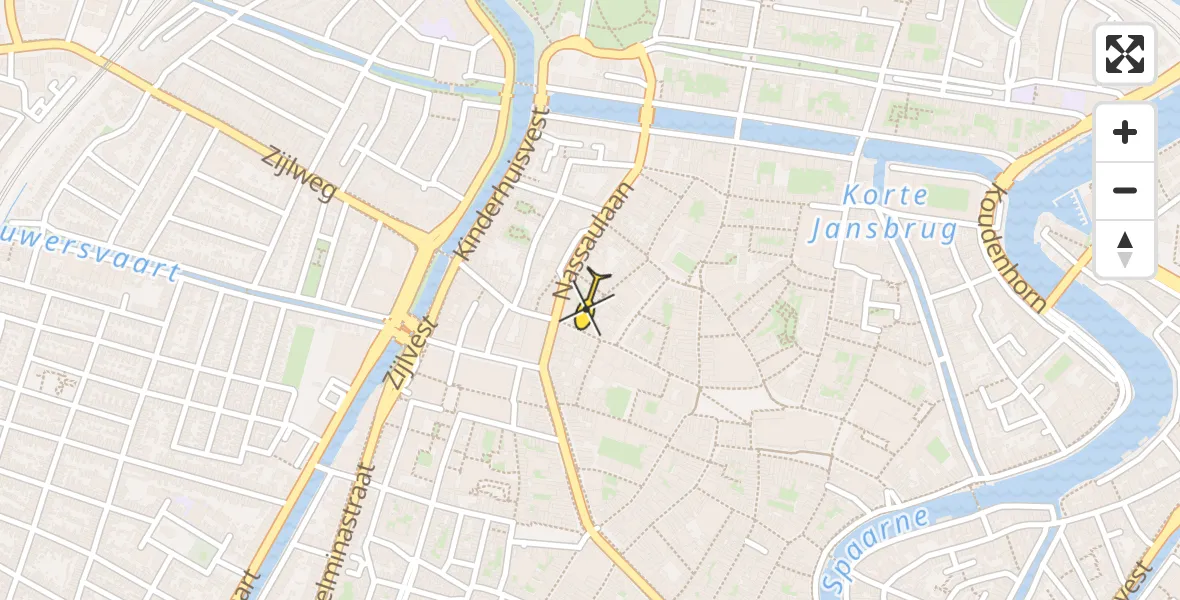 Routekaart van de vlucht: Politiehelikopter naar Haarlem