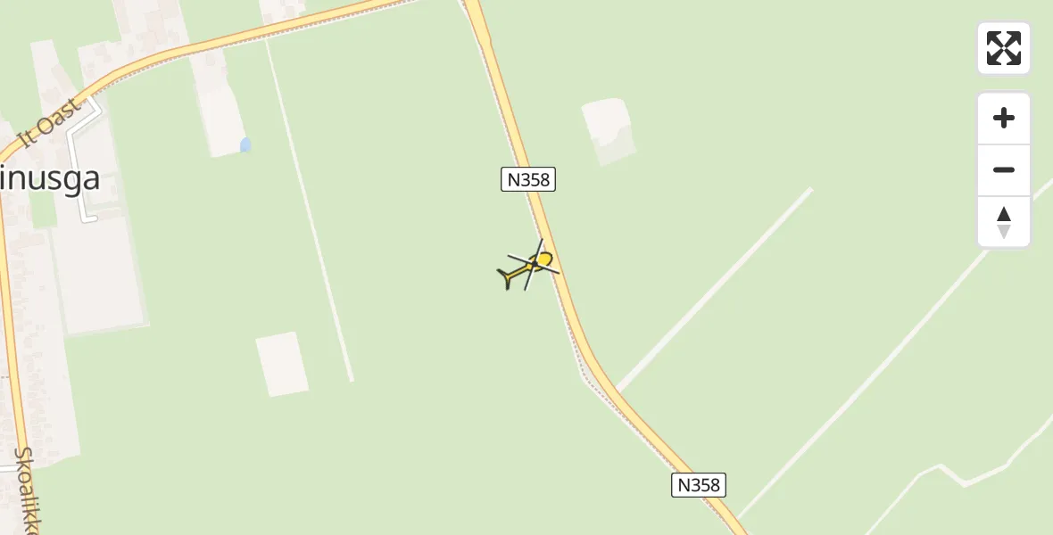 Routekaart van de vlucht: Lifeliner 1 naar Augustinusga