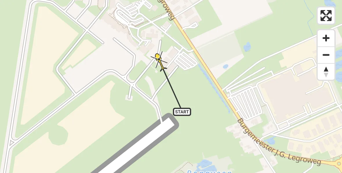 Routekaart van de vlucht: Lifeliner 4 naar Groningen Airport Eelde