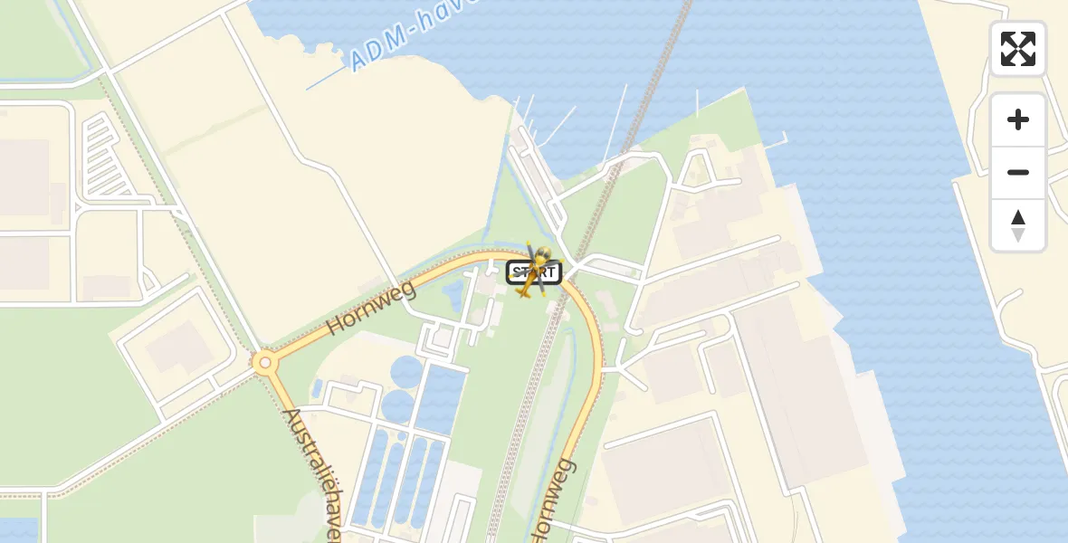 Vluchtroute Traumahelikopter Amsterdam Heliport - Amsterdam Heliport, 17 december 2023, 10:58