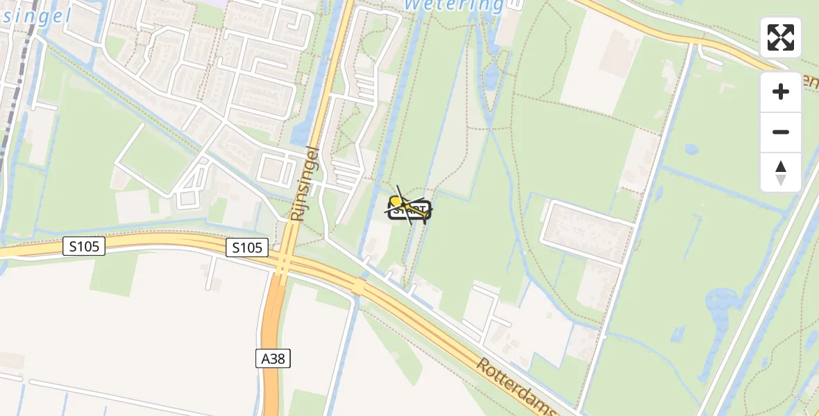 Routekaart van de vlucht: Lifeliner 2 naar Ridderkerk
