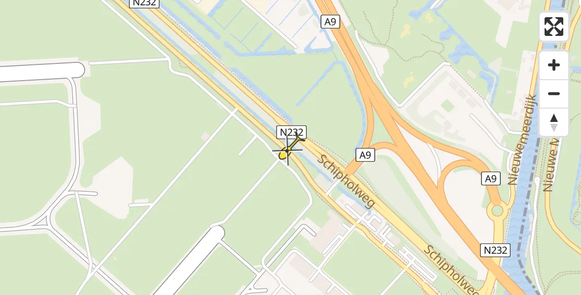 Vluchtroute Politiehelikopter van Schiphol naar Schiphol