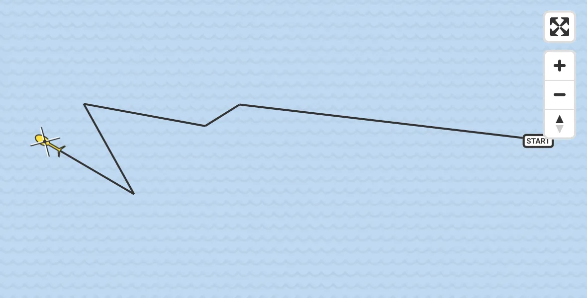 Routekaart van de vlucht: Ambulancehelikopter naar Oosterend