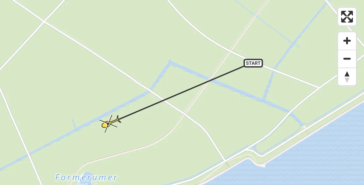 Routekaart van de vlucht: Ambulancehelikopter naar Formerum