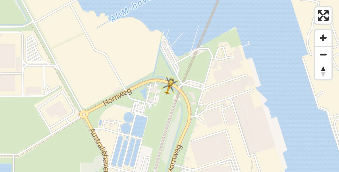 Vluchtroute Traumahelikopter Amsterdam Heliport - Amsterdam Heliport, 19 december 2023, 13:40