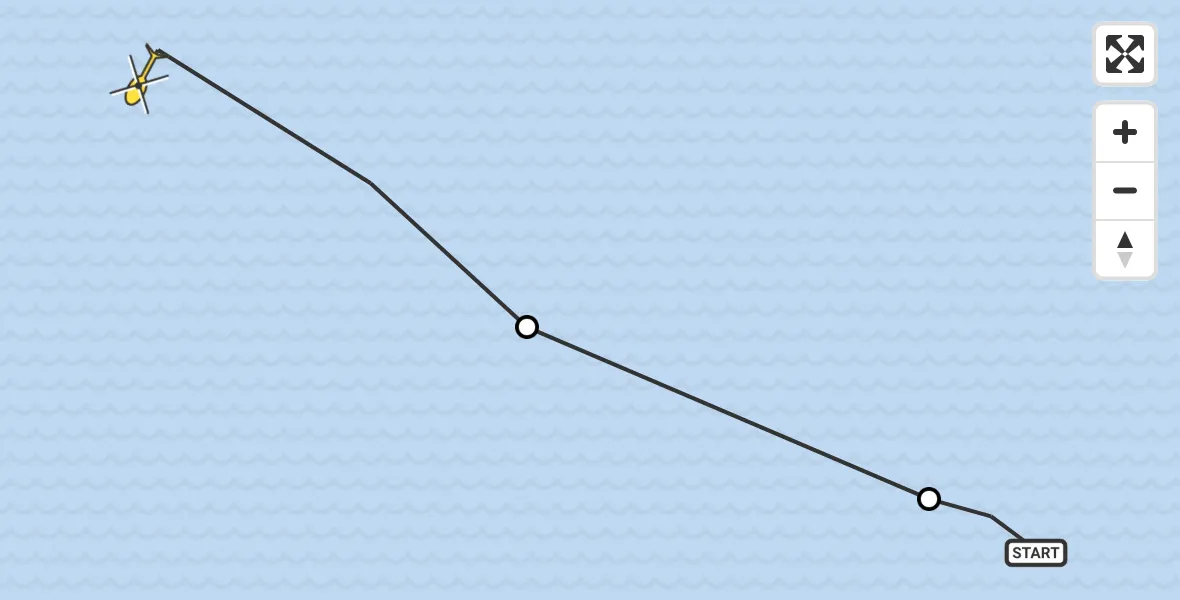 Routekaart van de vlucht: Ambulanceheli naar Oosterend