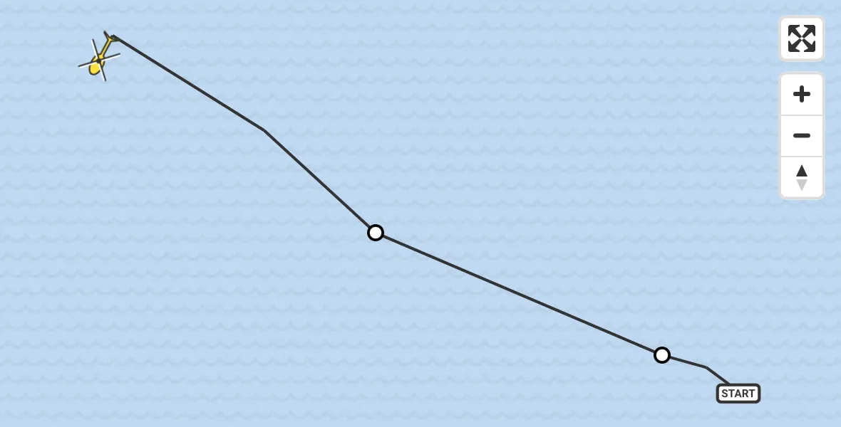 Routekaart van de vlucht: Ambulancehelikopter naar Oosterend