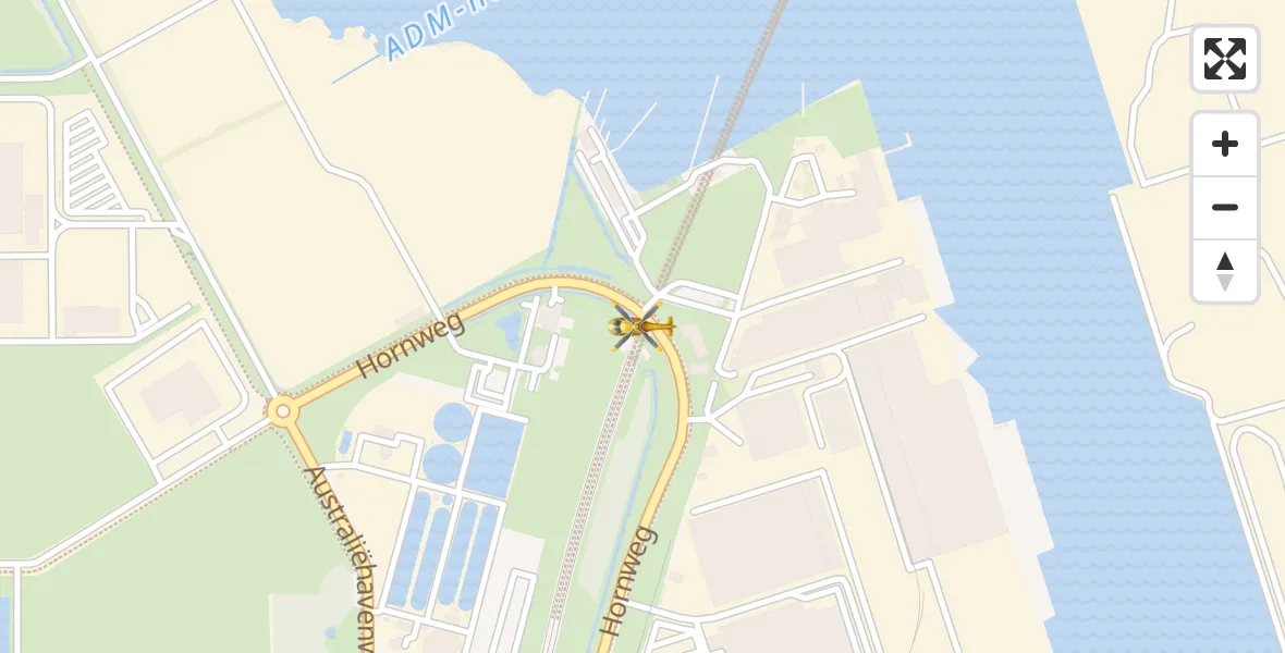 Vluchtroute Traumahelikopter Amsterdam Heliport - Amsterdam Heliport, 20 december 2023, 10:54