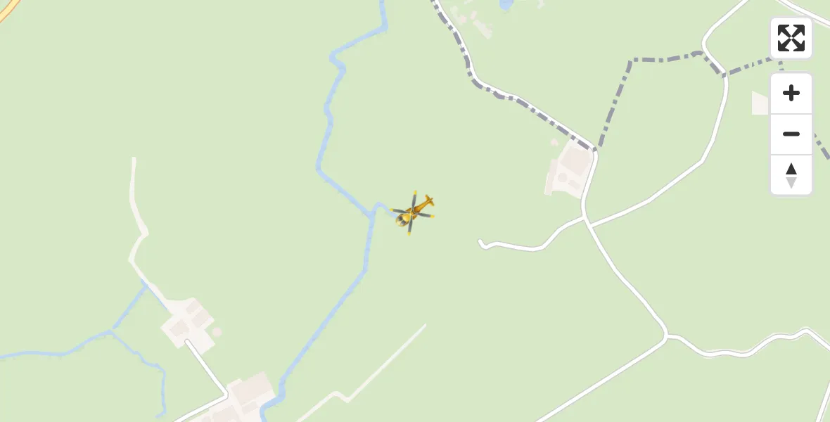 Vluchtroute Ambulancehelikopter Kûbaard - Kûbaard, 20 december 2023, 14:05