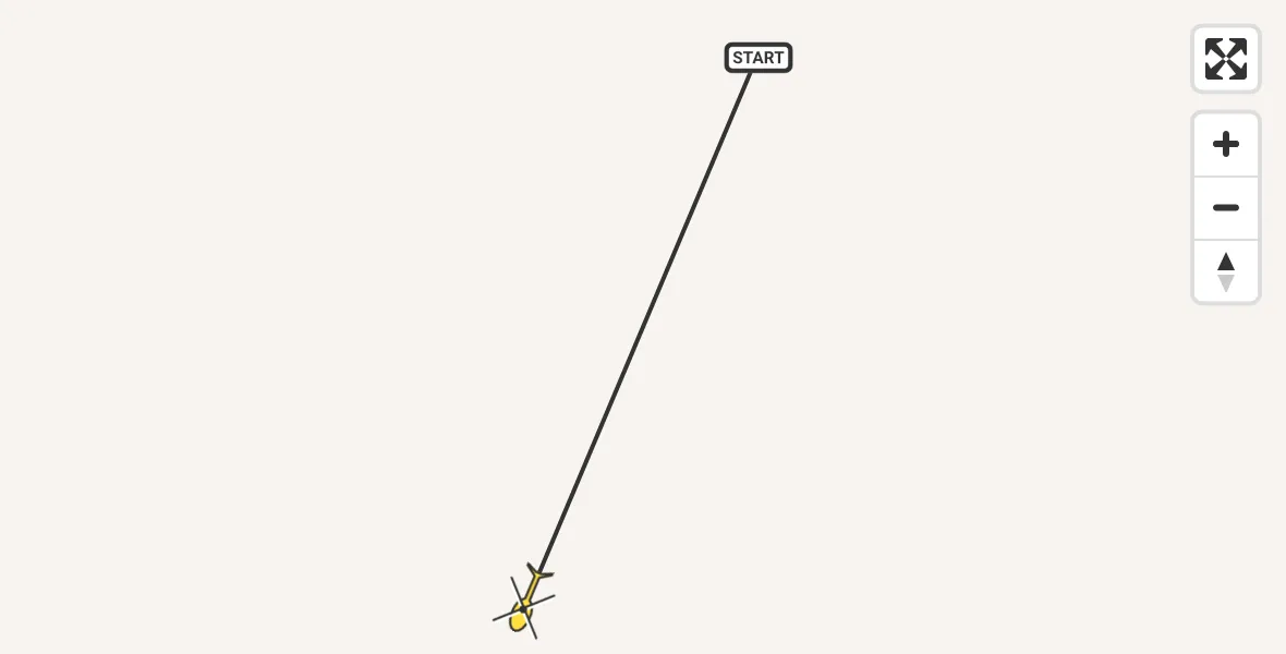 Routekaart van de vlucht: Ambulancehelikopter naar 