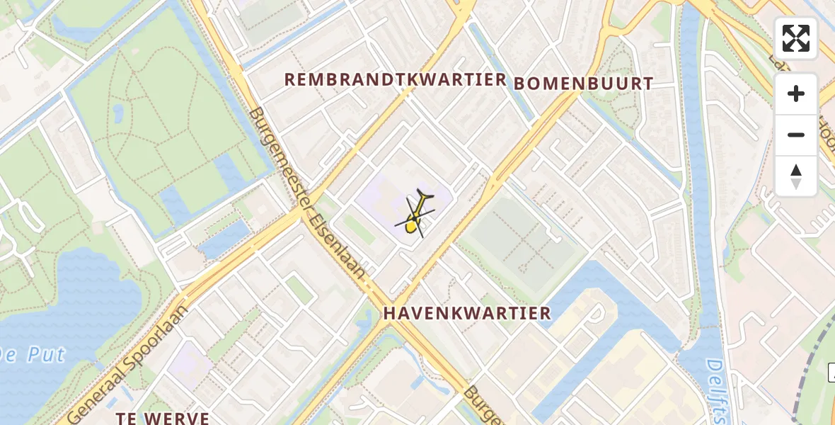 Routekaart van de vlucht: Lifeliner 2 naar Rijswijk