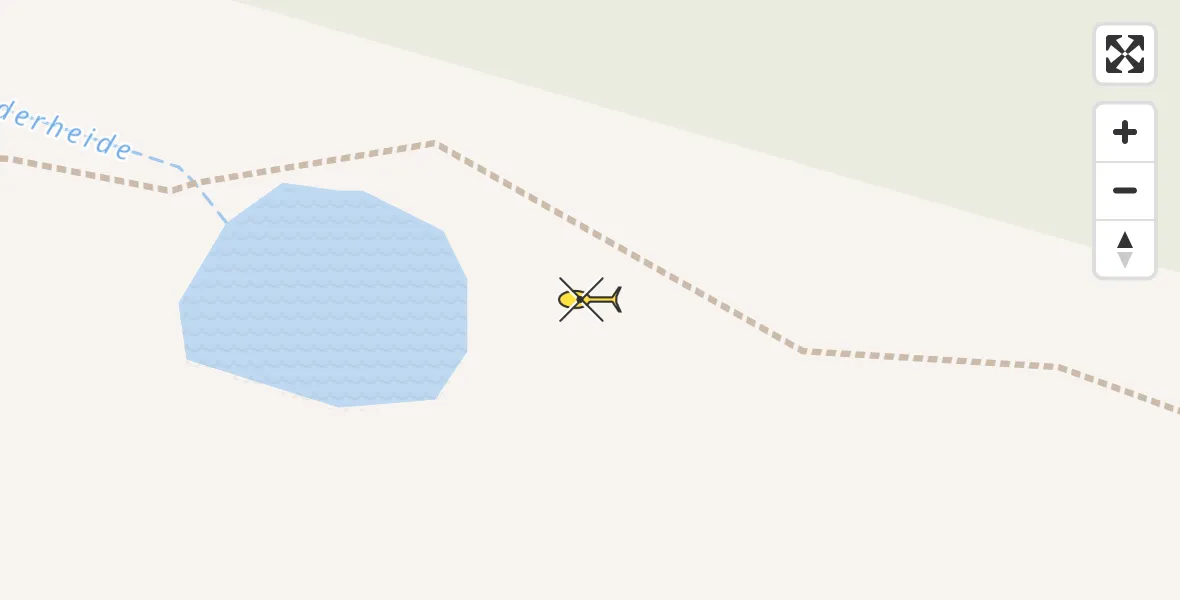 Routekaart van de vlucht: Politiehelikopter naar Vierhouten