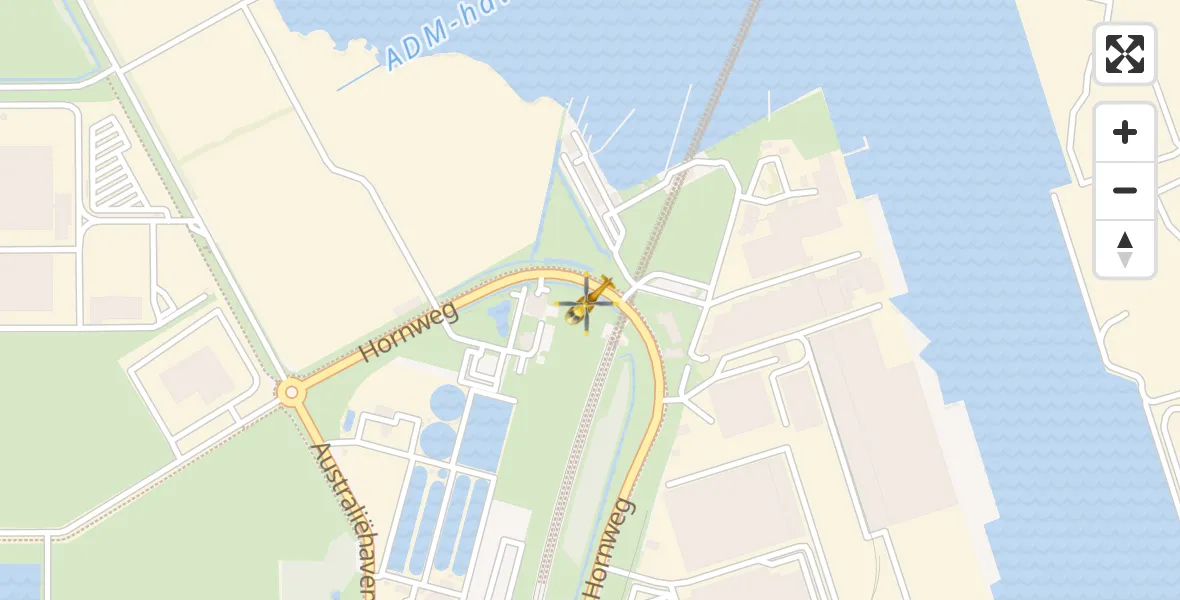 Vluchtroute Traumahelikopter Amsterdam Heliport - Amsterdam Heliport, 21 december 2023, 09:49