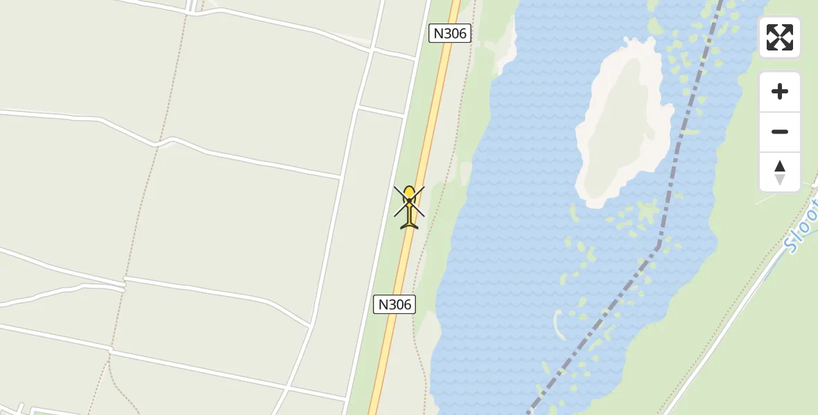 Routekaart van de vlucht: Traumahelikopter naar Dronten