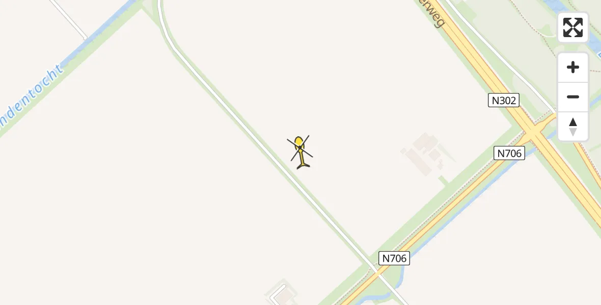 Routekaart van de vlucht: Ambulancehelikopter naar Lelystad