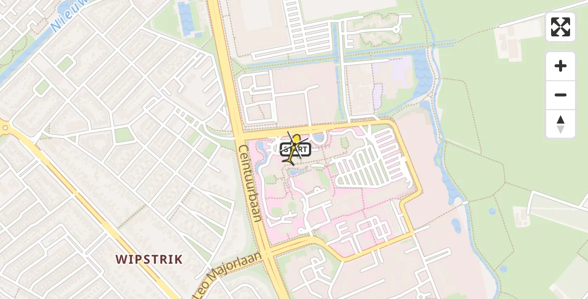 Routekaart van de vlucht: Traumahelikopter naar Zwolle