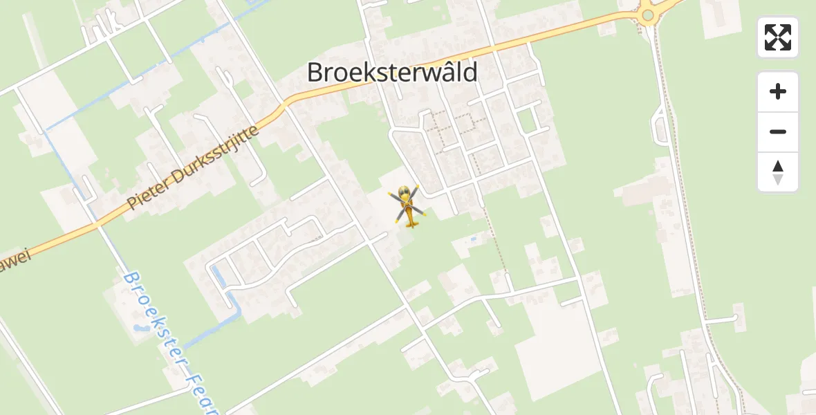 Vluchtroute Traumahelikopter Broeksterwâld - Broeksterwâld, 21 december 2023, 20:44