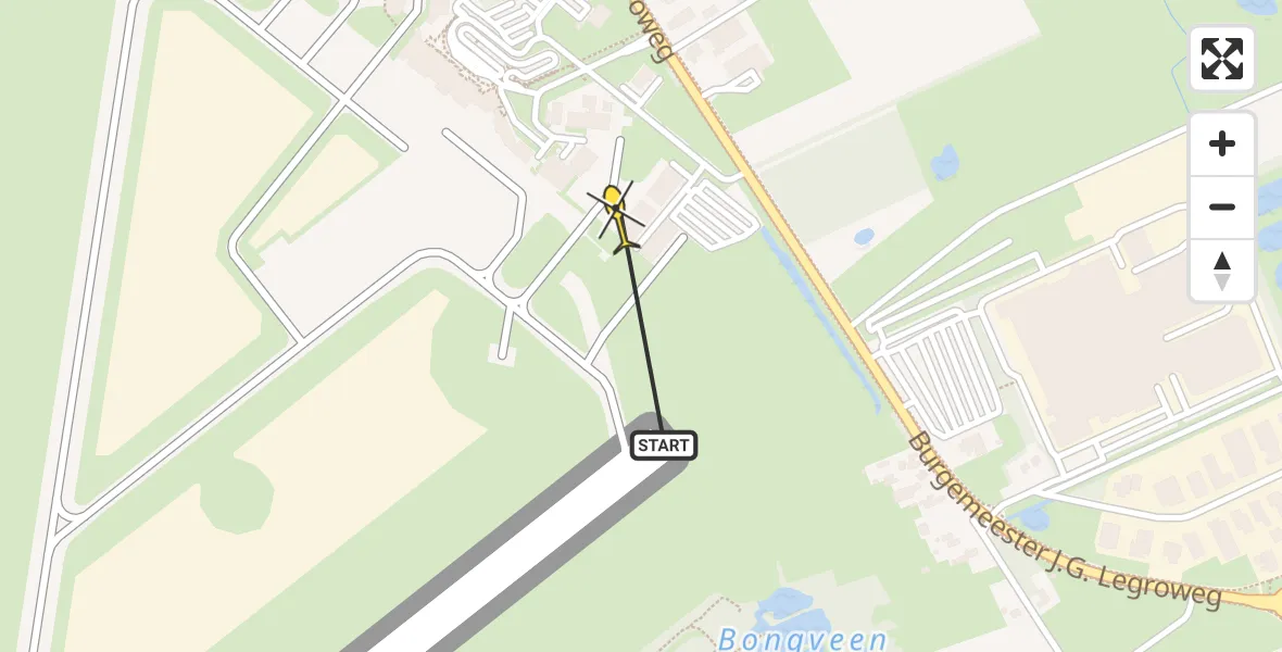 Routekaart van de vlucht: Lifeliner 4 naar Groningen Airport Eelde