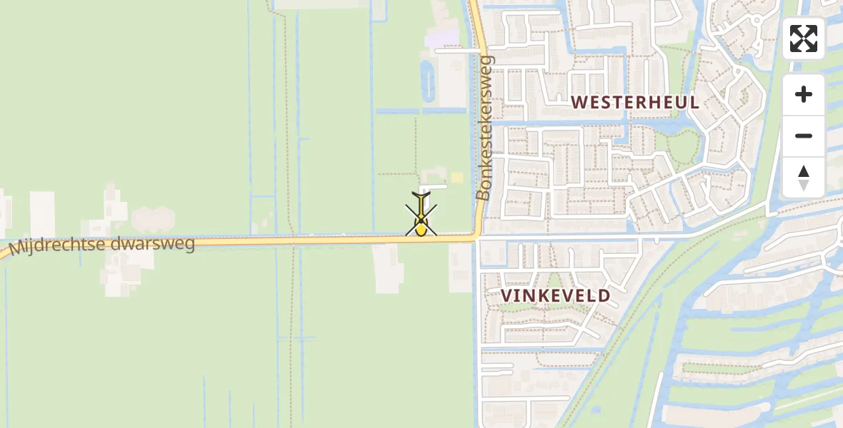 Routekaart van de vlucht: Lifeliner 1 naar Vinkeveen