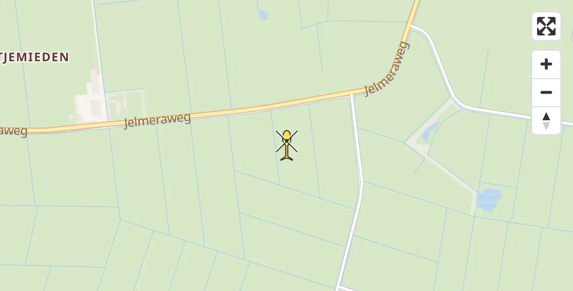 Routekaart van de vlucht: Ambulancehelikopter naar Ballum