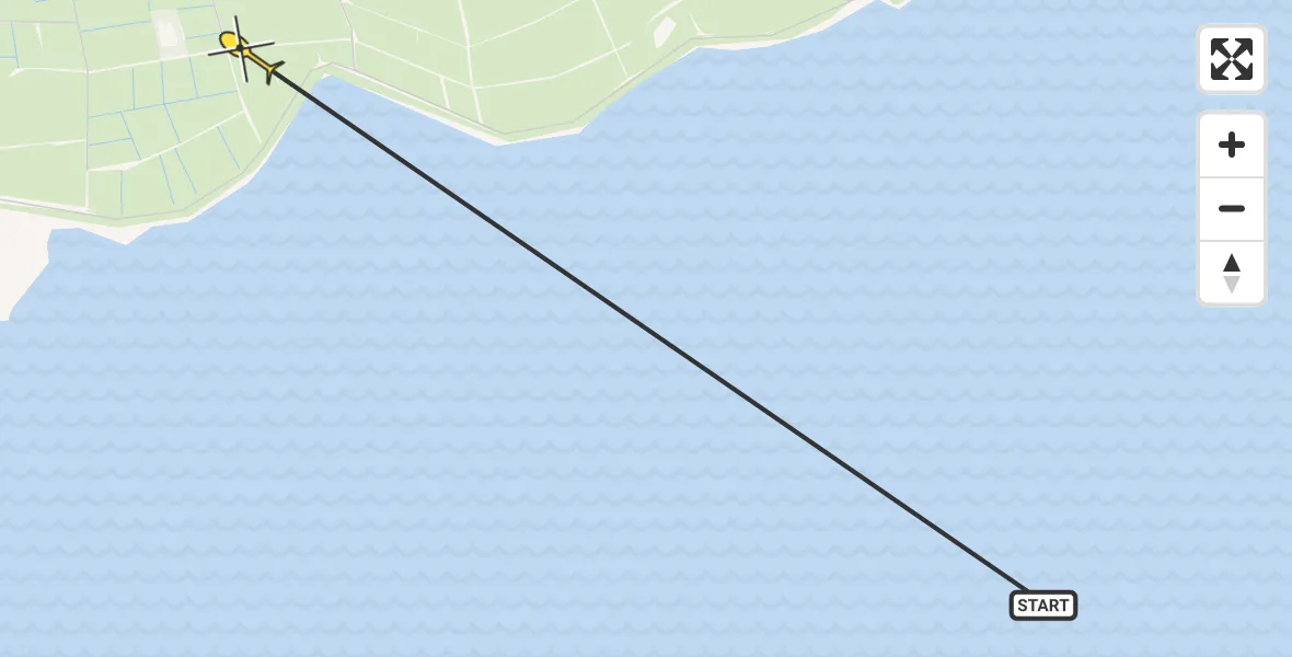 Routekaart van de vlucht: Ambulancehelikopter naar Formerum