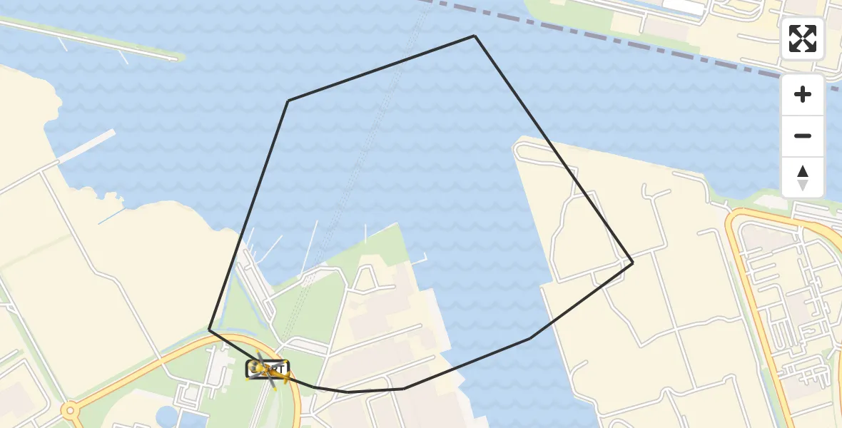 Vluchtroute Traumahelikopter Amsterdam Heliport - Amsterdam Heliport, 22 december 2023, 16:23