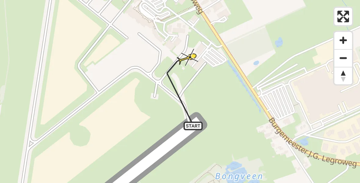 Routekaart van de vlucht: Lifeliner 4 naar Groningen Airport Eelde