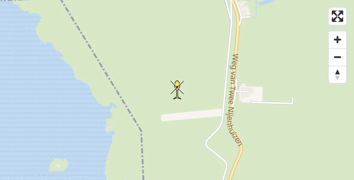 Routekaart van de vlucht: Traumahelikopter naar Vollenhove