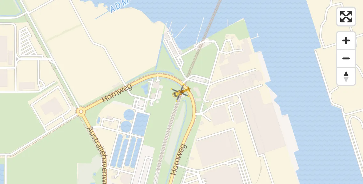 Vluchtroute Traumahelikopter Amsterdam Heliport - Amsterdam Heliport, 23 december 2023, 15:58